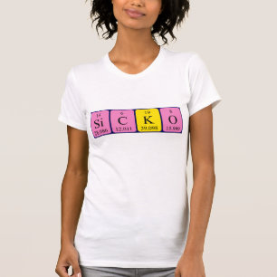 T-shirt Sicko tableau périodique chemise mot
