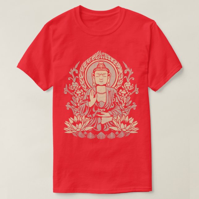 T-shirt Siddhartha Gautama Bouddha Jaune (Design devant)