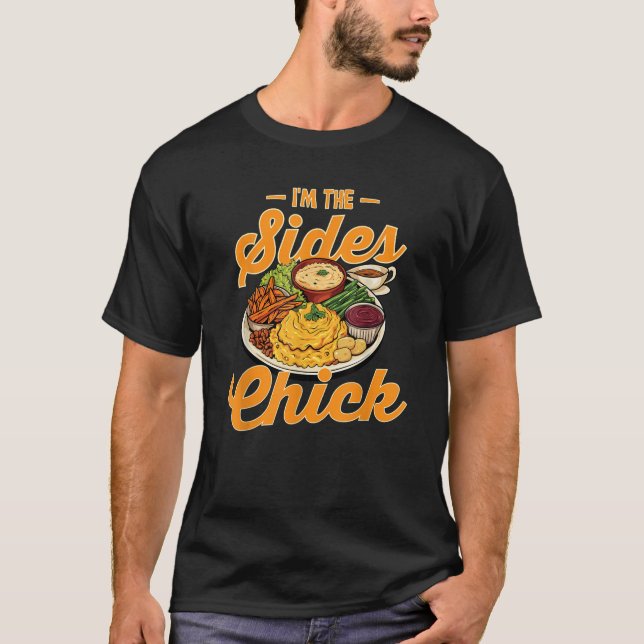 T-shirt Sides Chick Thanksgiving Dîner Turquie Trot Day Fu (Devant)