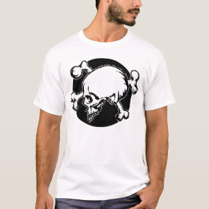 T-shirt Sideview de crâne et d'os