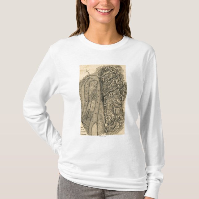 T-shirt Siège de Vicksburg - carte panoramique de guerre (Devant)