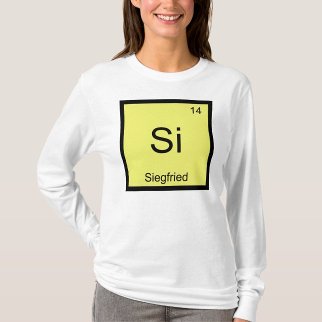 T-shirt Siegfried Nom Chimie Élément Tableau Périodique (Devant)