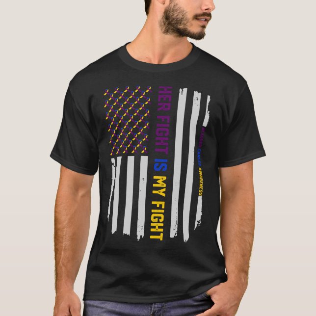T-shirt Sien combattent - le drapeau américain de (Devant)