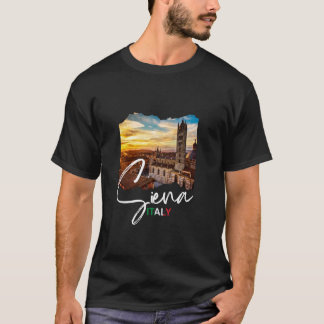 T-shirt Sienne Toscane Souvenir coucher de soleil à Sienne