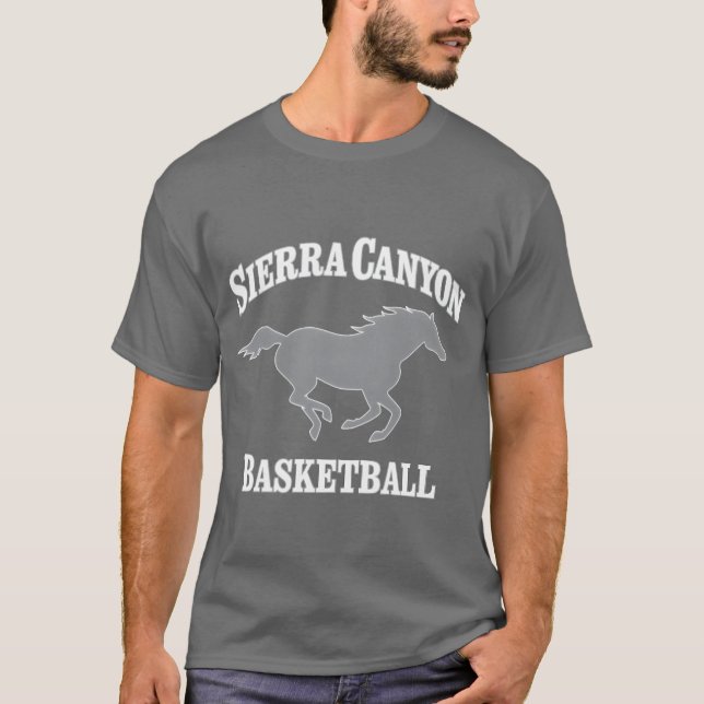 T-shirt Sierra Canyon Baetball avec fille de cheval (Devant)