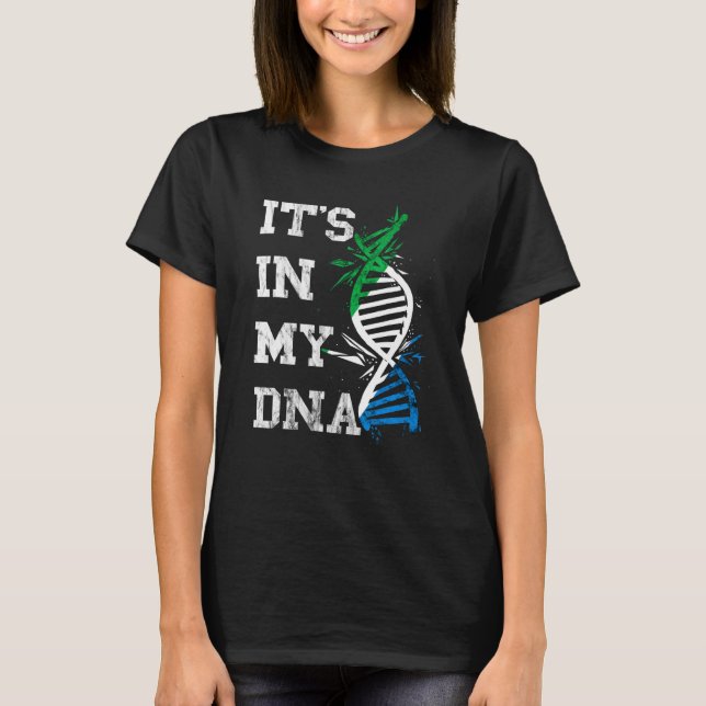 T-shirt Sierra Leone C'est dans mon Adn Siera Leonean Root (Devant)