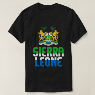 T-shirt Sierra Leone Drapeau et blason Patriotique