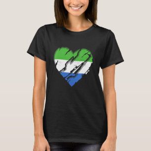 T-shirt Sierra Leone Heart Sierra Leone Flag Pride 1
