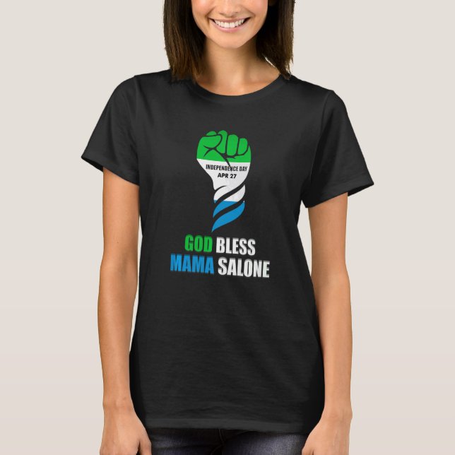 T-shirt Sierra Leone Independence Home God Bless Mama Salo (Devant)