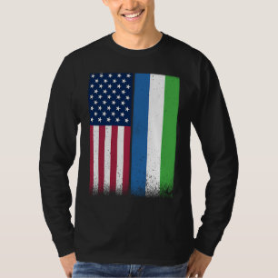 T-shirt Sierra Leone Sierraléonais Drapeaux Américains Fi