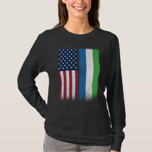 T-shirt Sierra Leone Sierraléonais Drapeaux Américains Fie