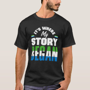 T-shirt Sierra Léone Sierre Leone Drapeau où Mon Stor