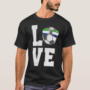T-shirt Sierra Leone Soccer Love Sierra Léone Drapeau