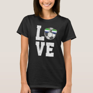 T-shirt Sierra Leone Soccer Love Sierra Léone Drapeau