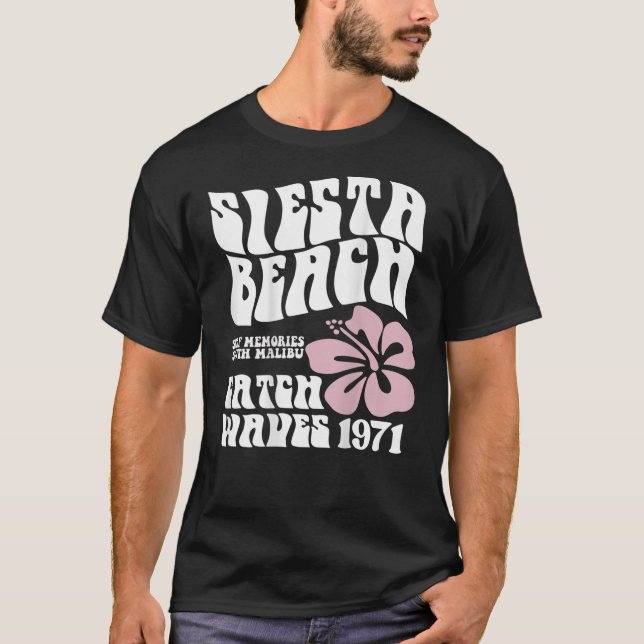 T-shirt Siesta Beach Surf Souvenirs South Malibu Catch Wav (Devant)