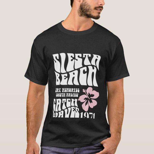 T-shirt Siesta Beach Surf Souvenirs South Malibu Catch Wav (Devant)