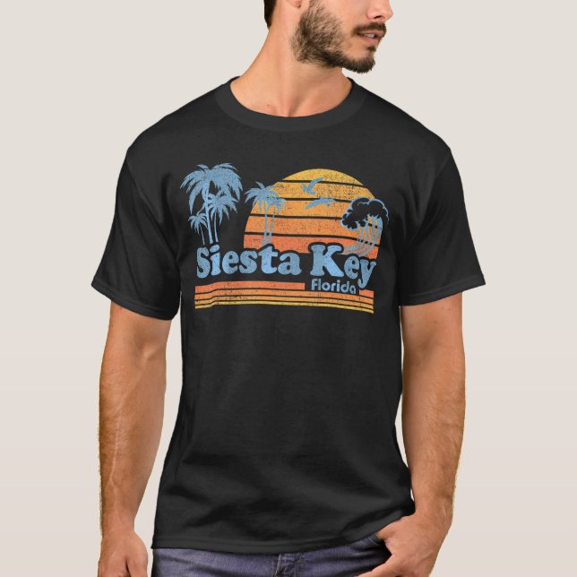 T-shirt Siesta Key Beach Floride Printemps vacances (Devant)