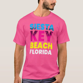 T-shirt Siesta Key Beach Floride Vacances Souvenir Colorfu