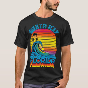 T-shirt Siesta Key Florida Retro Throwback Surf & Plage So
