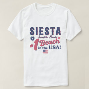 T-shirt Siesta Key Florida Vintage Souvenir FL Retro Beach
