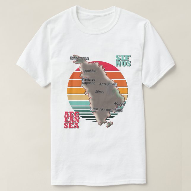 T-shirt Sifnos, Grèce (Design devant)
