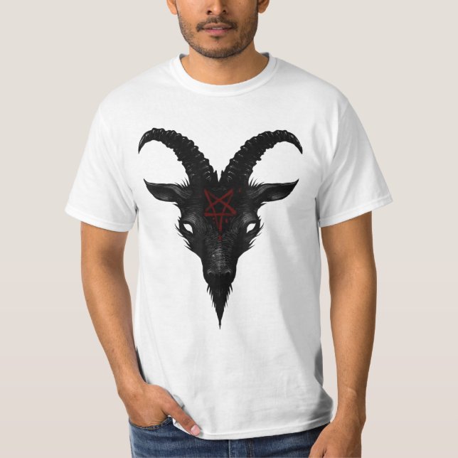 T-shirt Sigil de Baphomet Chèvre de Mendes Satan Dark Goth (Devant)