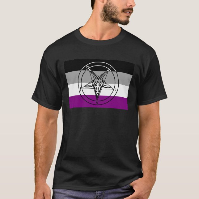 T-shirt Sigil de la fierté asexuée de Baphomet (Devant)