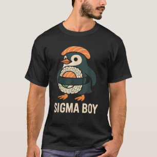 T-shirt Sigma Boy Italien Brainrot Drôle Mème Pingouin