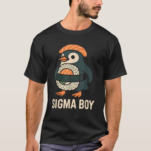 T-shirt Sigma Boy Italien Brainrot Drôle Mème Pingouin (Devant)