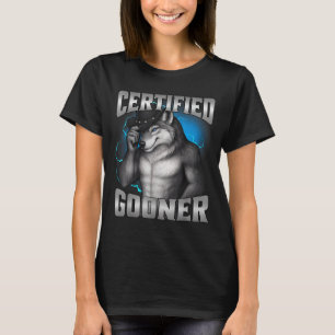 T-shirt Sigma Loup Cringe Drôle Certifié Gooner