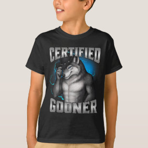 T-shirt Sigma Loup Cringe Drôle Certifié Gooner 