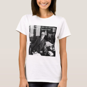 T-shirt Sigmund Freud Dans Son Bureau & Citation de Chat D