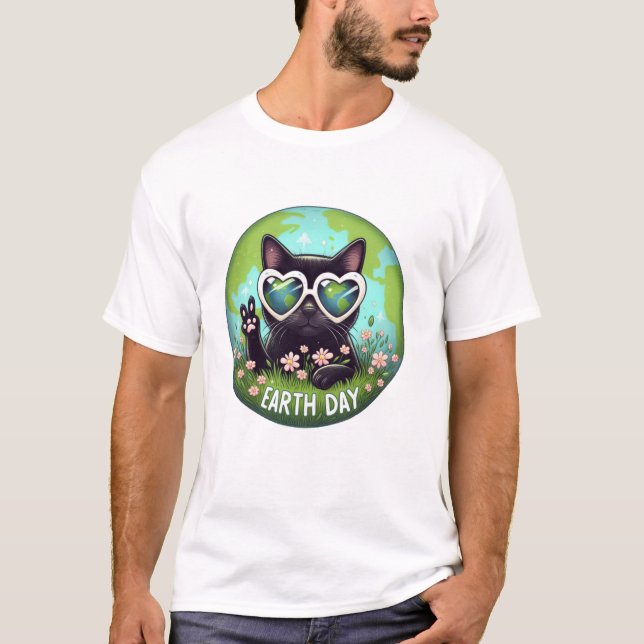 T-shirt Sign Hand Black Cat (Devant)