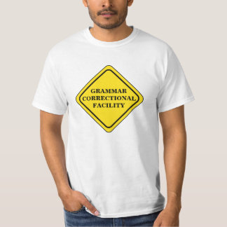 T-shirt Signal d'avertissement de grammaire Personnaliser