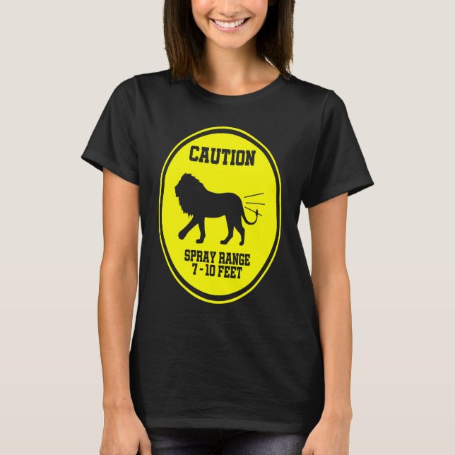 T-shirt Signal d'avertissement de la zone de pulvérisation (Devant)