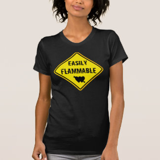 T-shirt signal d'avertissement facilement inflammable