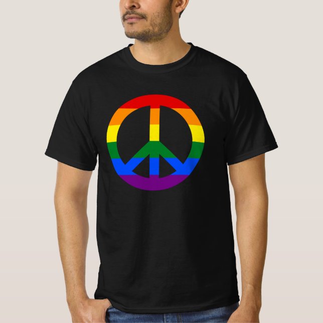T-shirt Signal de paix LGBT (Devant)