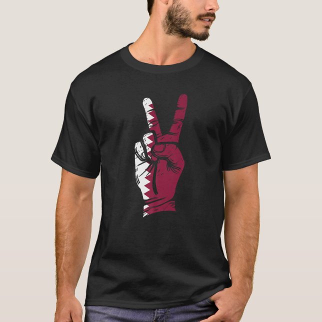 T-shirt Signal de paix Qatar (Devant)