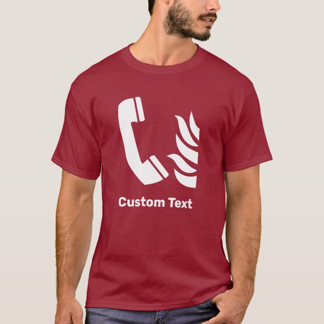 T-shirt Signal de sécurité téléphonique d'urgence (Devant)