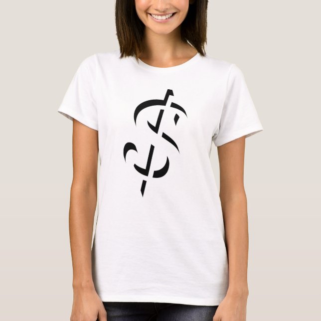 T-shirt Signal Dollar d'origine Style de conception de con (Devant)