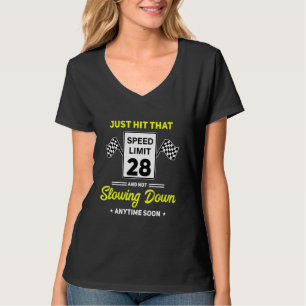 T-shirt Signal limite de vitesse 28e anniversaire 28 mi/h 