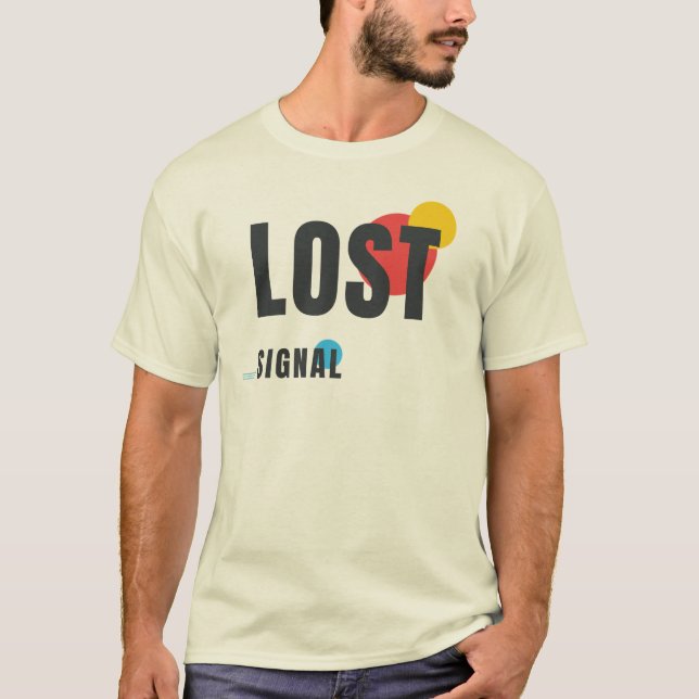 T-shirt SIGNAL PERDU | Design Graphique Esthétique Tech Mo (Devant)