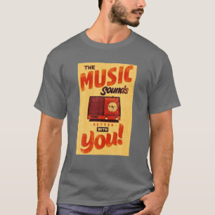 T-shirt Signal publicitaire rétro, Musique Vintage, Vieux