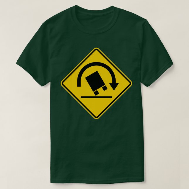 T-shirt Signal routier d'avertissement de renversement de  (Design devant)