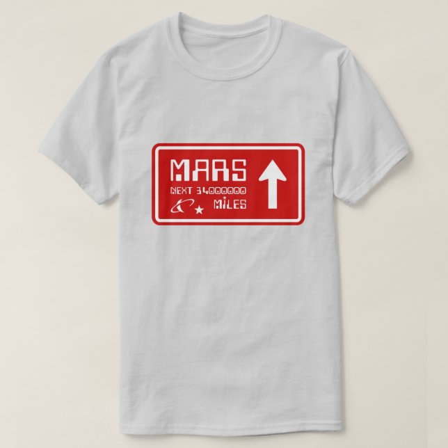 T-shirt Signal routier de Mars (Design devant)