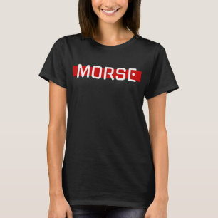 T-shirt Signal silencieux Morse Code Ligne rouge Conceptio