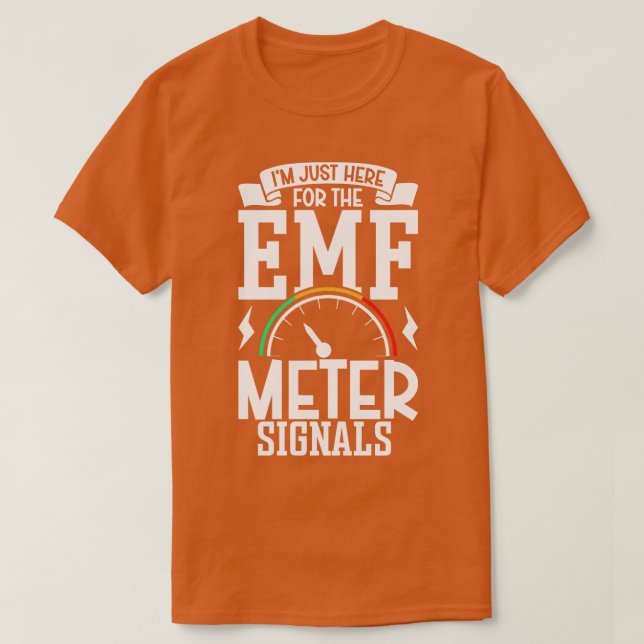 T-shirt Signaux de compteur EMF Chasse aux fantômes profes (Design devant)