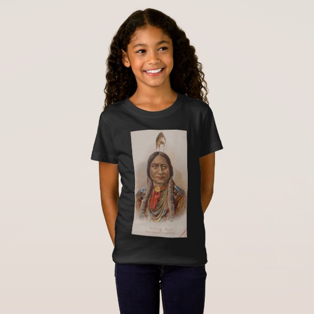 T-Shirt Signaux de fumée : Lakota Indian Chief Sitting Bul (Devant entier)