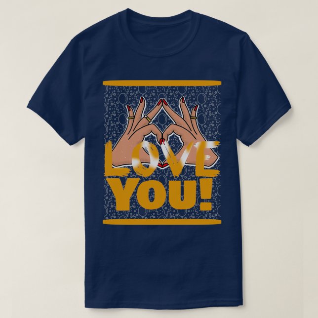 T-shirt signe à main je t'aime (Design devant)