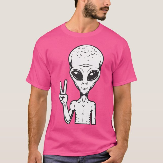 T-shirt SIGNE Alien AVEC LA PAIX (Devant)